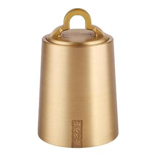 称心如意黄铜秤砣摆件精雕招米金色聚宝储藏罐盆办公室砝码工艺品