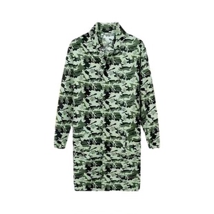 工作服男装厨房长袖罩衣长款外套男士衣服大褂耐磨透气劳保服工装