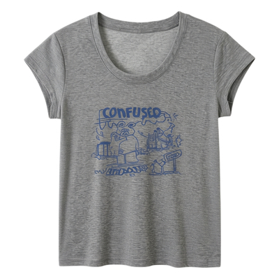 美式辣妹风低领薄款独特漂亮上衣