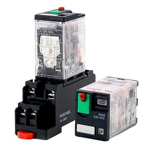 施耐德中间继电器RXM2LB2BD/DC24V/220V伏4ab/p7小型交流14脚 8脚
