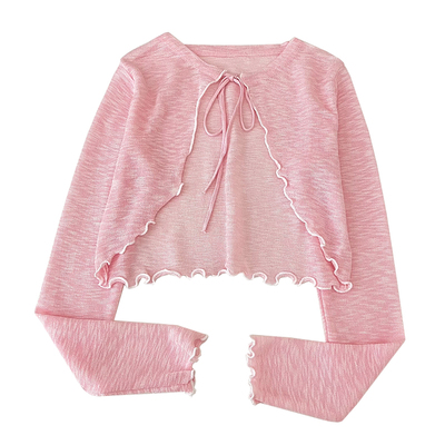 薄款长袖针织衫开衫上衣