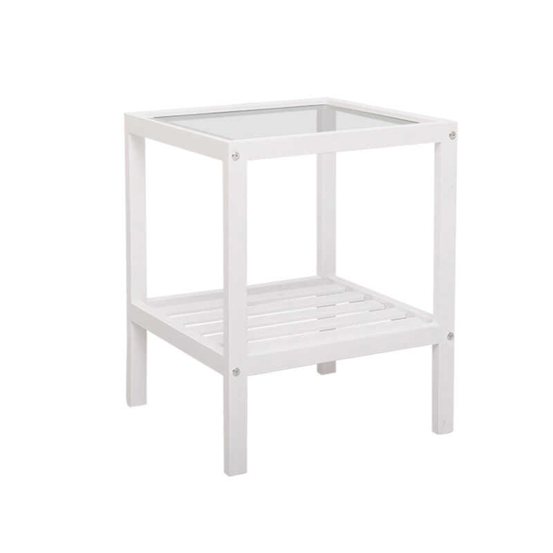 实木松木玻璃茶几床头柜小户型