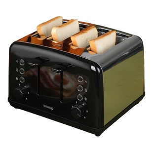 布拉沃四片烤面包机不锈钢多士炉早餐机三明治轻食全自动烤吐司商