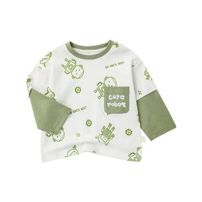 男童长袖T恤纯棉春秋款宝宝上衣儿童衣服外穿女童卡通打底衫秋装