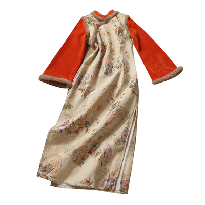 忆南栀新中式旗袍少女改良冬装