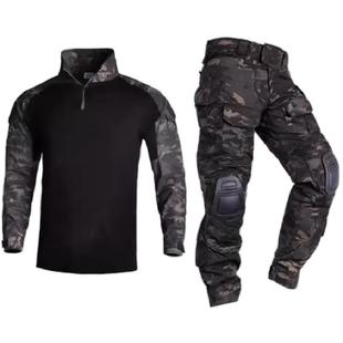 蟒纹蛙服战术套装男夏季短袖特训CS训练耐磨透气野战女军迷迷彩服