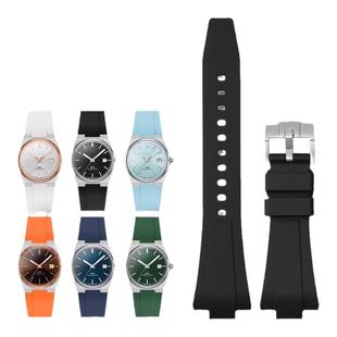 适用TISSOT天梭PRX超级玩家硅胶表带快拆款11/12mm男女款石英机械