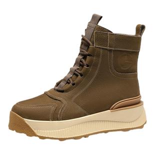 金利来女鞋2025冬季新款厚底棉鞋百搭加绒短靴户外休闲马丁靴女潮