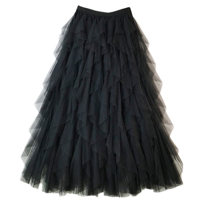 0390-小众重工不规则a字半身裙