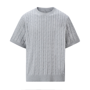 SEE ALSO『12针绞花纹』老钱新贵松弛针织圆领短袖休闲舒适T恤