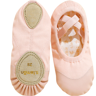 新款皮头儿童舞蹈鞋软底加厚耐磨