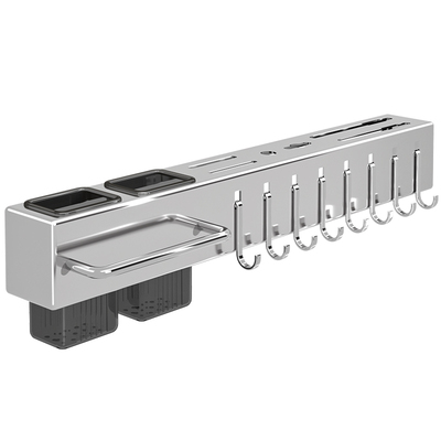 厨房刀架置物架壁挂式不锈钢多功能菜刀筷子一体收纳架免打孔筷筒