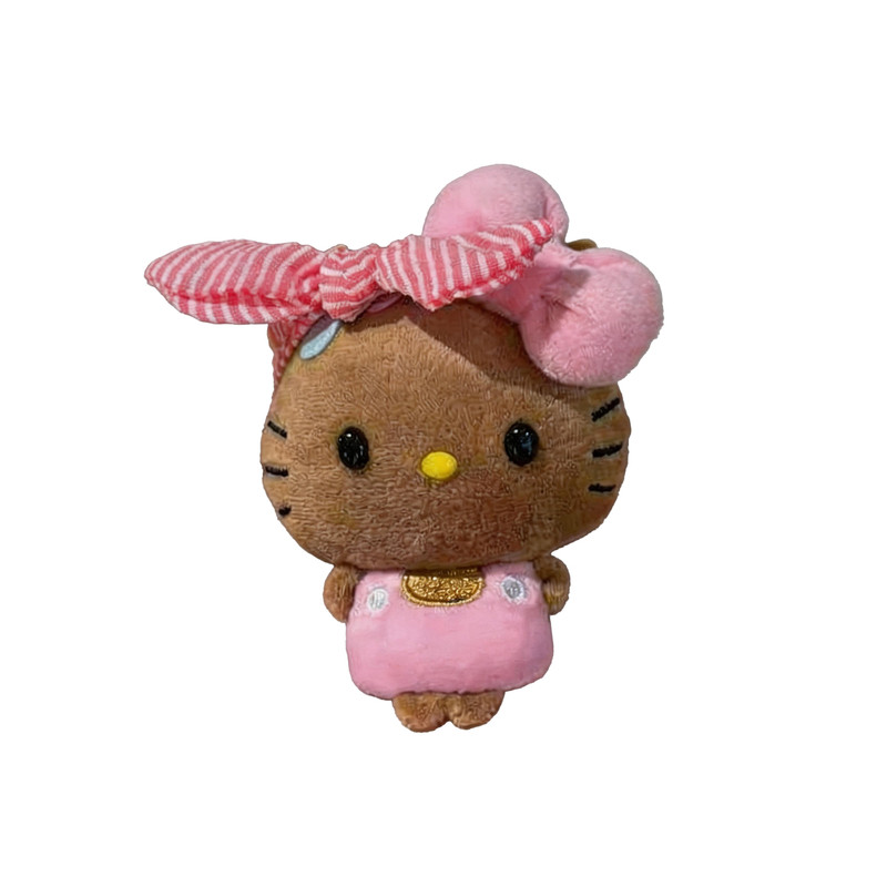 日本BOOKOFF粉发带helloKitty猫挂件豆豆眼玩偶公仔包包挂件礼物