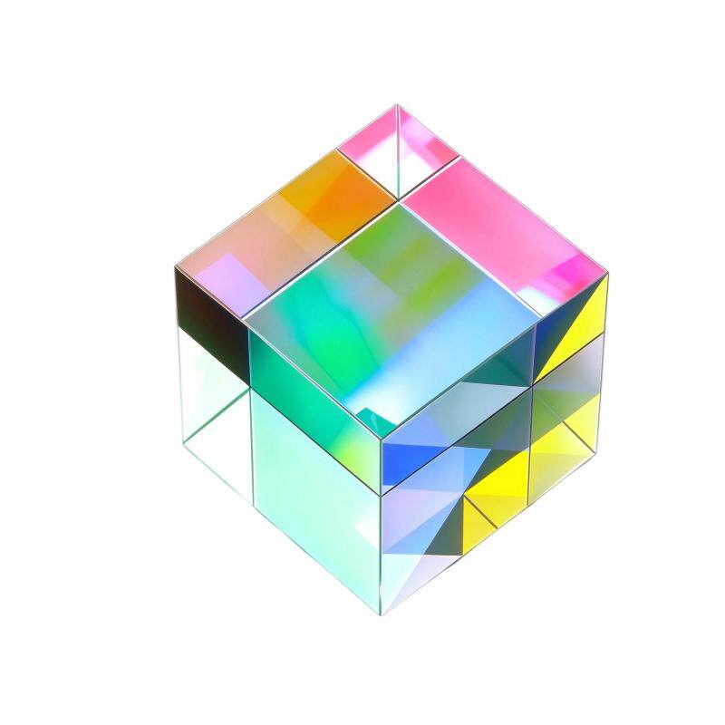 太阳捕手玻璃立方体七彩光摆件