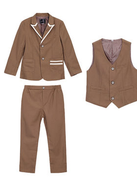 儿童西服韩版礼服卡其小西装