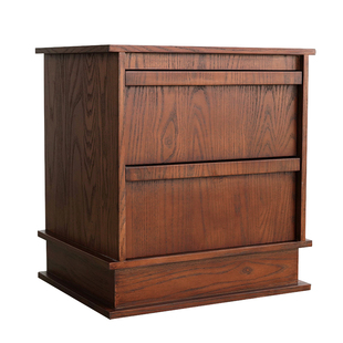 homechoice复古实木床头柜中古风家用卧室轻奢小柜子小型床边柜