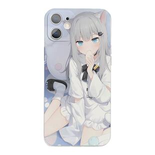 可爱睡衣猫羽雫二次元少女甜妹苹果16手机壳二次元适用于15pro小米9OPPOa1红米k40荣耀90iQOOz8华为mate60pro