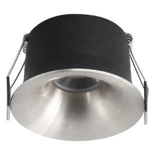 无边框新款中古包豪斯筒灯嵌入式75开孔不锈钢银色工业风防眩射灯