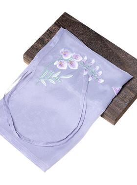 烛颜汉服周边珍珠面纱遮阳古风