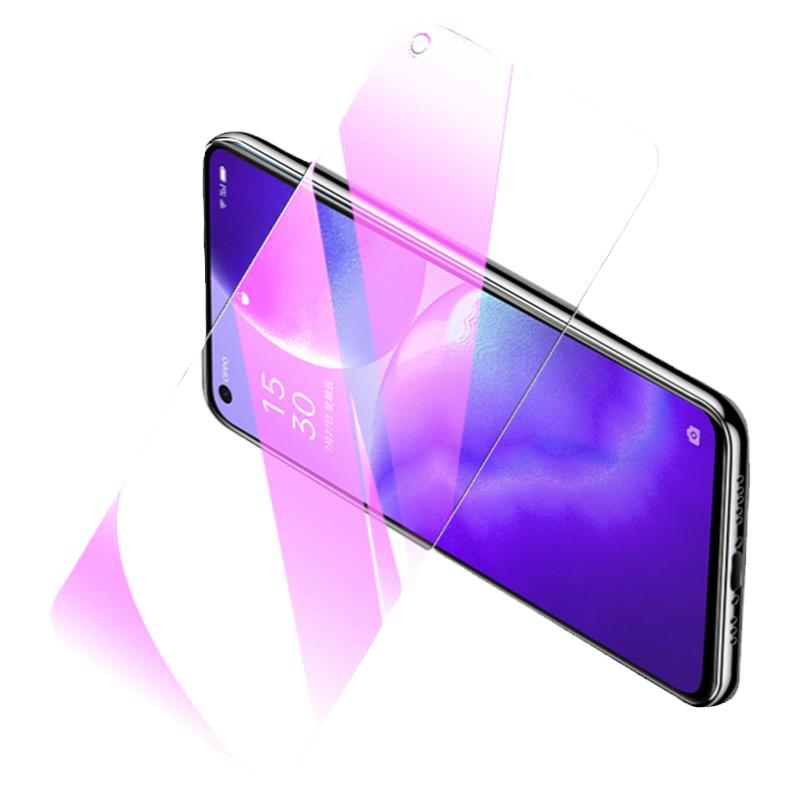 适用opporeno5钢化膜全屏覆盖防摔保护0pp0reno5k手机膜抗蓝光玻璃全包边防爆5G版opopreno5高清无白边防指纹