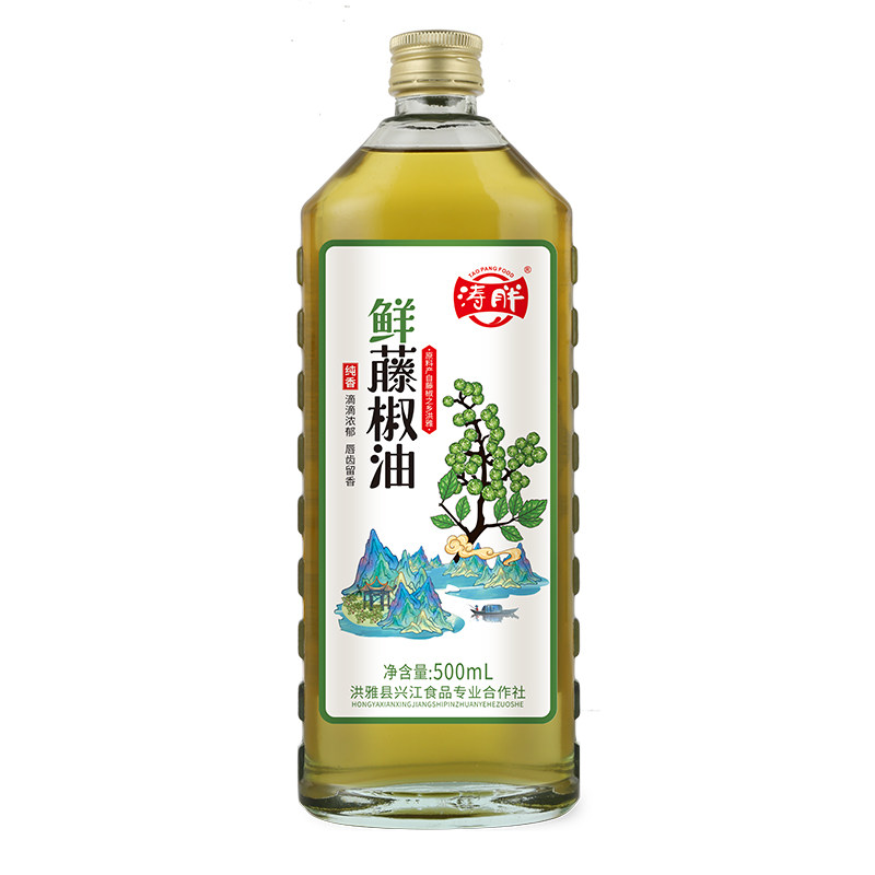 洪雅涛胖藤椒油500ml 大瓶家用浓麻四川特产青花椒油麻椒油调味油