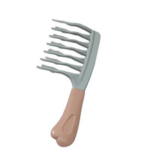 双排波浪齿卷发梳手柄头皮按摩梳蓬松梳理发店防静电卷发造型梳