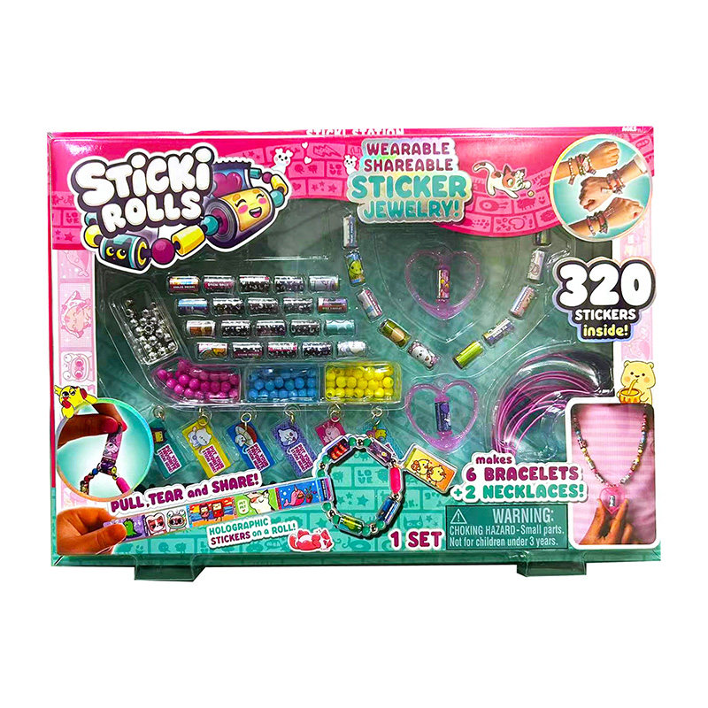 美国正品现货Sticki Rolls Bands女孩手珠手链贴纸惊喜玩具礼物