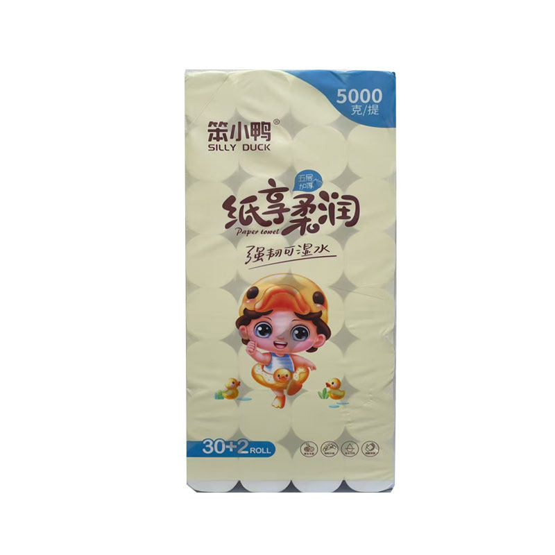 笨小鸭32卷大卷5层经济装卷纸