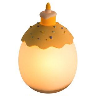 幸运蛋小夜灯可充电蛋糕摆件床头灯感应拍拍灯创意可爱生日礼物灯