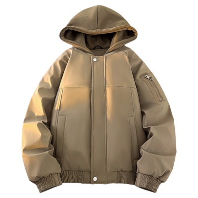 IDLE IDOL新国标90绒假两件宽松防风可拆帽子保暖御寒工装羽绒服