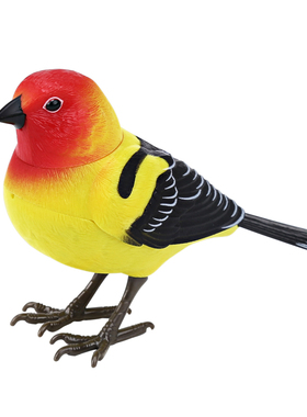 2022新款电动仿真鸟摆件会叫创意