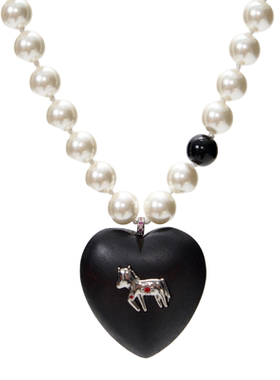 10AMsotiiiiired【9.08上新】珍珠爱心小马项链配饰饰品