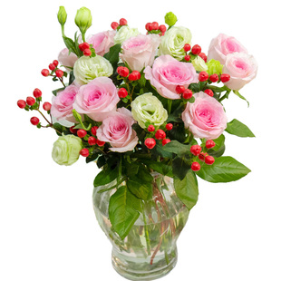 混搭鲜花云南基地直发家用水养花艺师体验款玫瑰花洋桔梗康乃馨