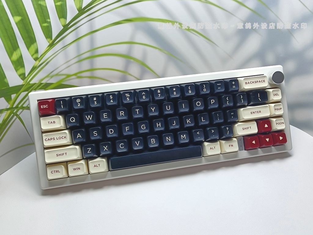 海盐罗马红豆键帽二色工艺ASA高度适配Alice 68 75 82 98 104