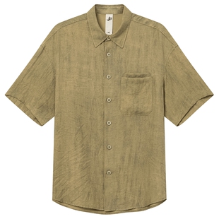 JDV男装商场同款夏季新款浅绿色男士短袖衬衫上衣休闲