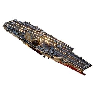 福建舰航空母舰 055驱逐舰3d立体拼图手航母合金摆件金属拼装模型