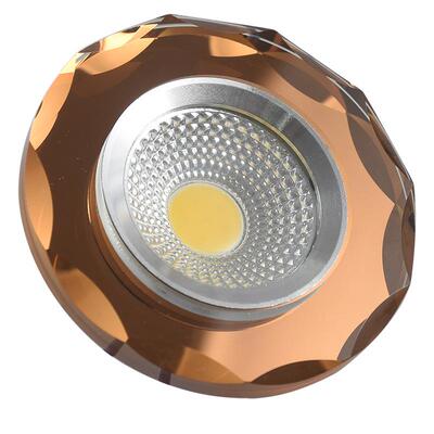 水晶筒灯led嵌入式3w变色牛眼