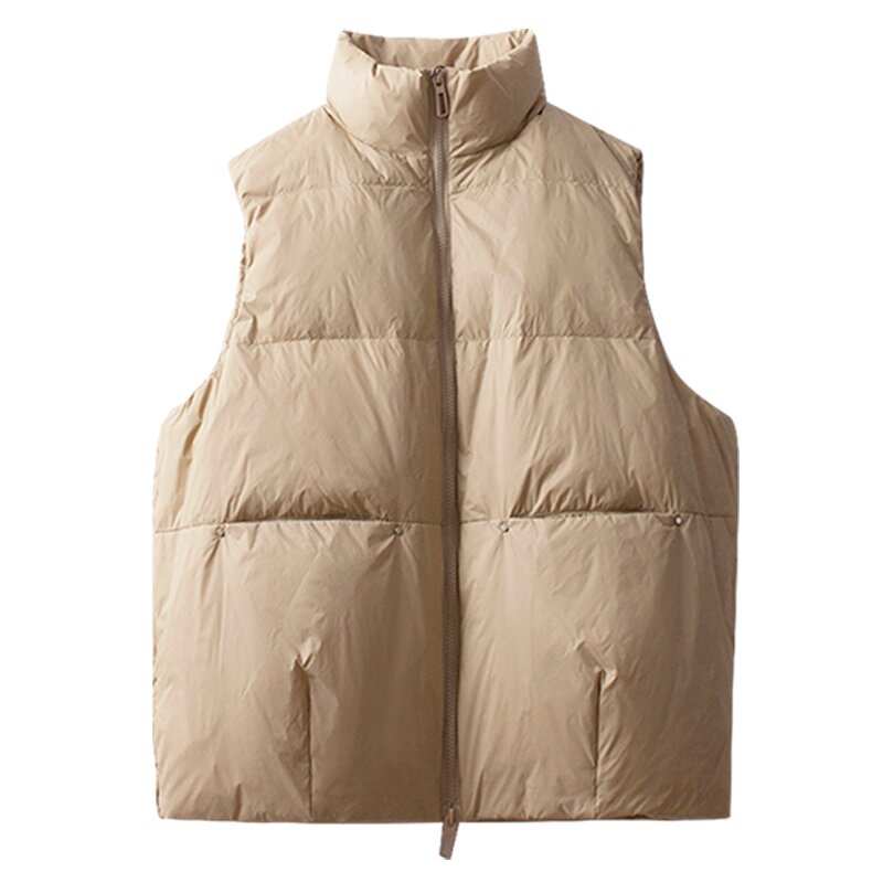 反季羽绒马甲女立领2022秋冬新款休闲百搭小个子宽松显瘦背心外穿