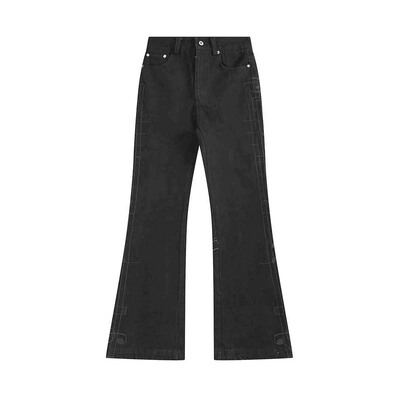 (noE)侧腿满刺绣音符14oz牛仔裤