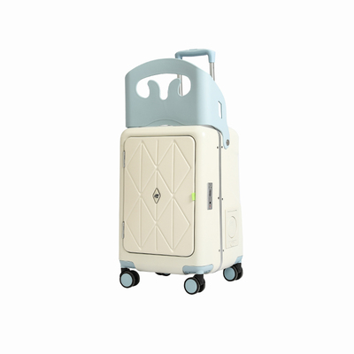 行李箱儿童可坐前开杯架手机支架