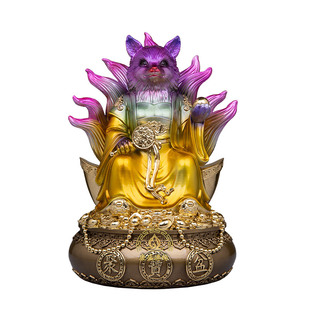 东北五大家族黄大仙真身狐黄白神像柳灰树脂彩绘家用堂口供奉摆件