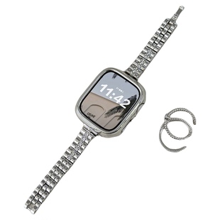 【超细碎钻链】适用苹果手表S11金属表带iWatchS10/9/8/7甜酷星钻小众applewatchSE不锈钢手链小蛮腰套装夏女