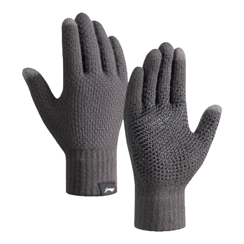 李宁加绒保暖触屏防风防滑手套