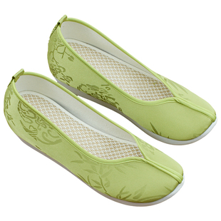 锦袍仙登云履配鞋汉服鞋子女增高古风古装翘头鞋明制翘头厚底原创