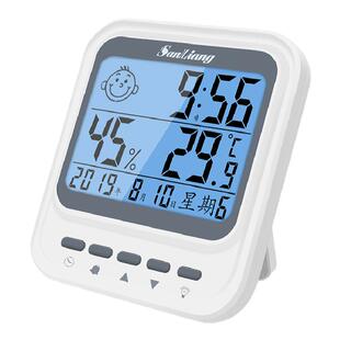 日本三量温度计家用精准干温湿度计室内高精度表壁挂式婴儿室温计