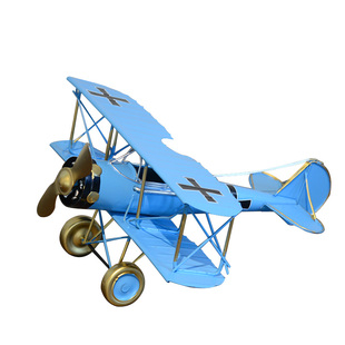 复古仿古 铁皮飞机模型 一战德国战斗机 样板房服装店 装饰品摆件