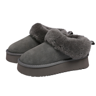 2026新款真皮真毛厚底增高塔次特雪地靴一脚蹬女冬季高级感巨好看