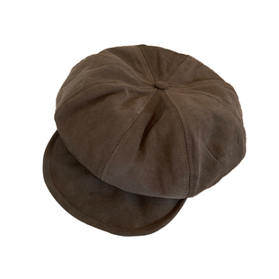 日系复古云朵贝雷帽女薄款百搭显脸小画家帽韩系大头围八角帽子潮