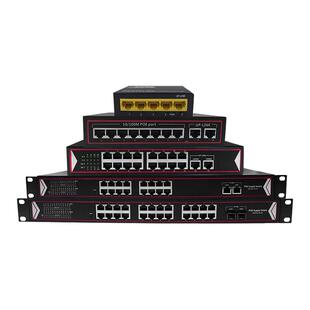 拓轩标准POE交换机百兆千兆4口5口8口12口16口24口网络供电48V监控无线AP国标兼容海康大华TP摄像头