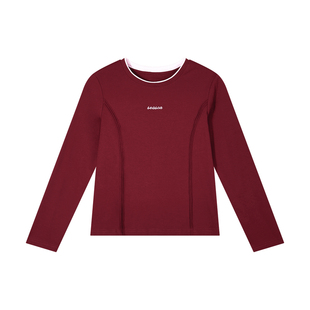 春秋款正肩长袖t恤女2026新款秋冬爆款高端女装内搭可外穿打底衫